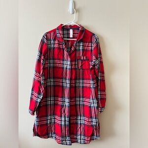 Stars Above 100% Cotton Perfectly Cozy Flannel Pajama Button-Up Shirt